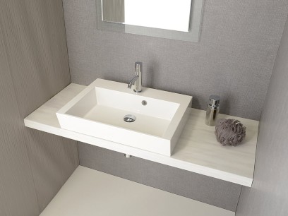 AVICE deska pod umyvadlo 70x50cm, tl.5cm, dub starobílý AV075