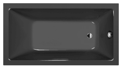 NOEMI obdélníková vana 160x80x39cm, šedá 71722.30