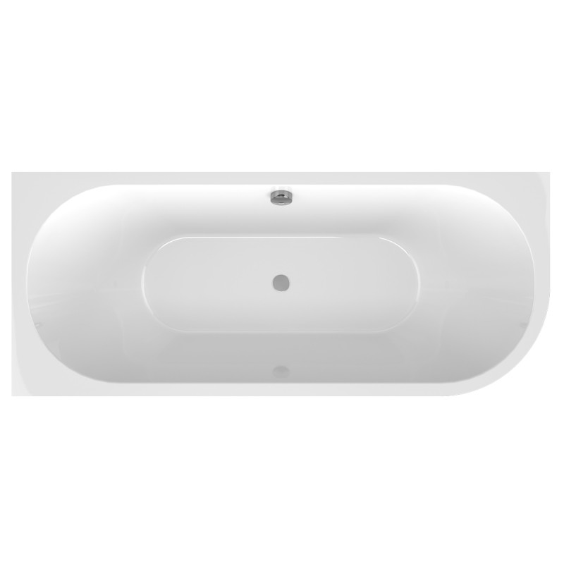 VIVA L MONOLITH asymetrická vana 180x75x60cm, bílá/siena 72099M.42