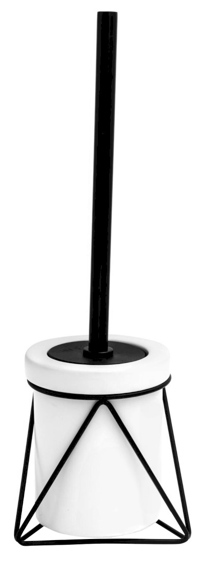 MILA WC štětka na postavení, černá/keramika 2163401