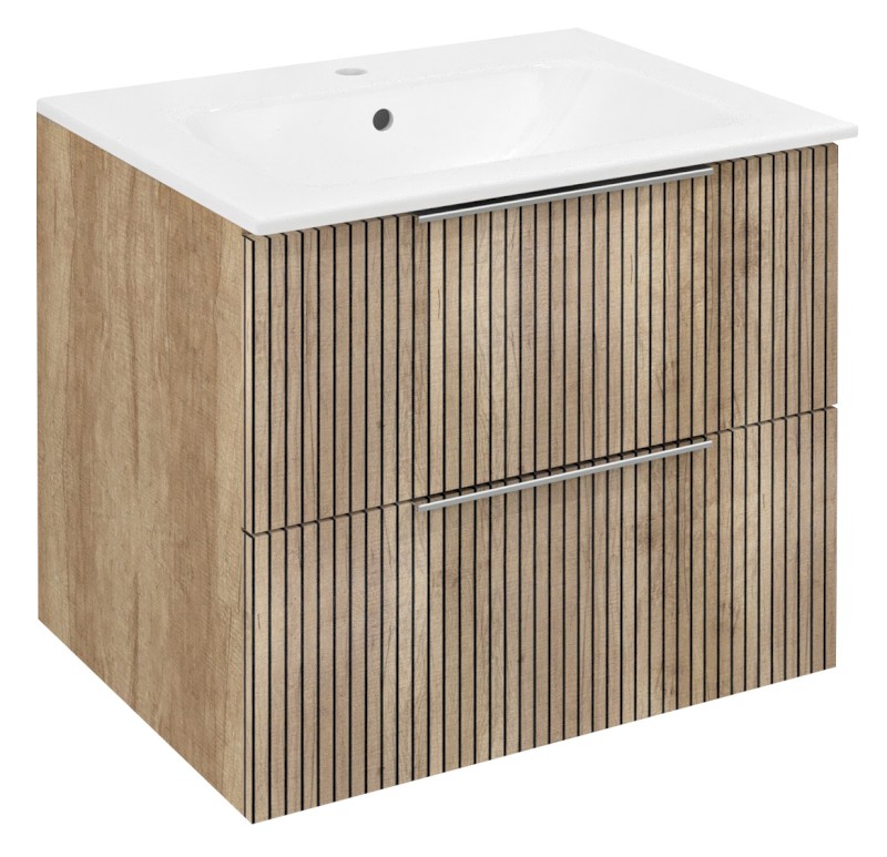 CIRASA STRIP umyvadlová skříňka 59,2x52x46cm, dub alabama CR611-2322