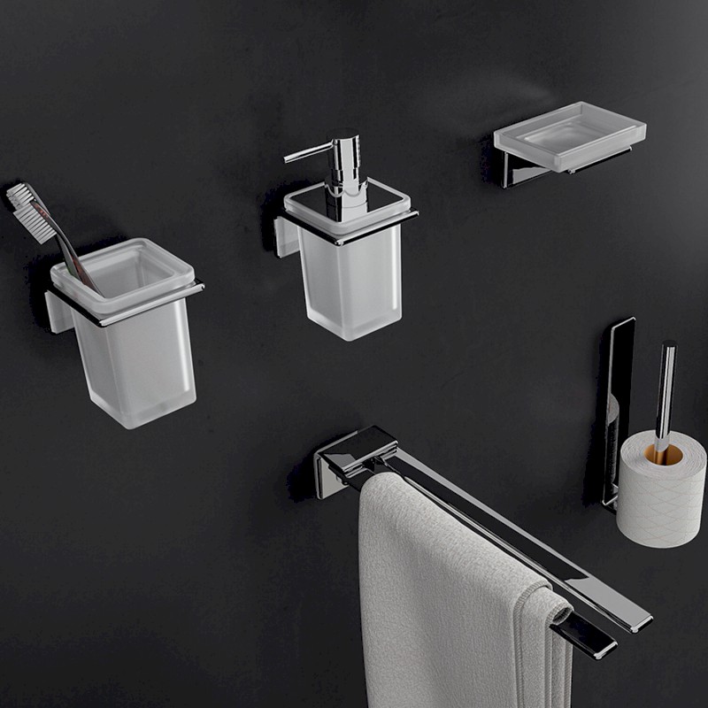 IL GIGLIO dávkovač mýdla, mléčné sklo, chrom A98113