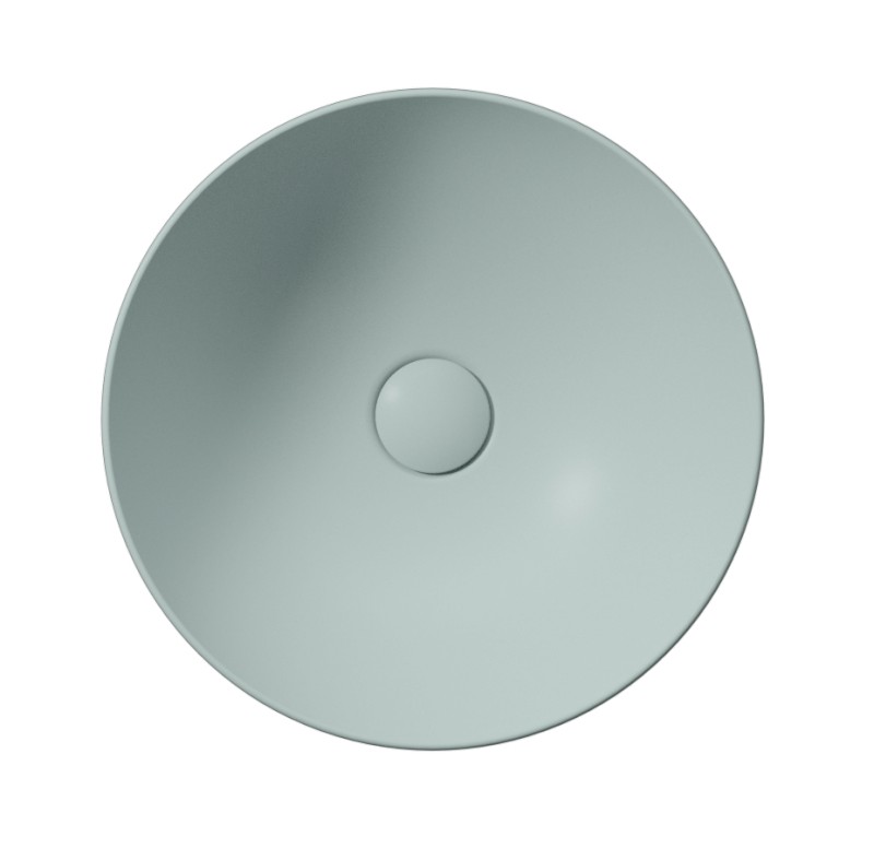 PURA keramické umyvadlo na desku, průměr 40cm, ghiaccio mat 884615