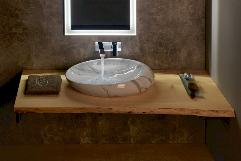 DALMA keramické umyvadlo na desku, 68x44cm, carrara MM317