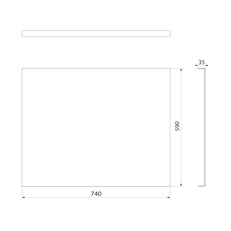 PLAIN panel boční 74x59cm 72678
