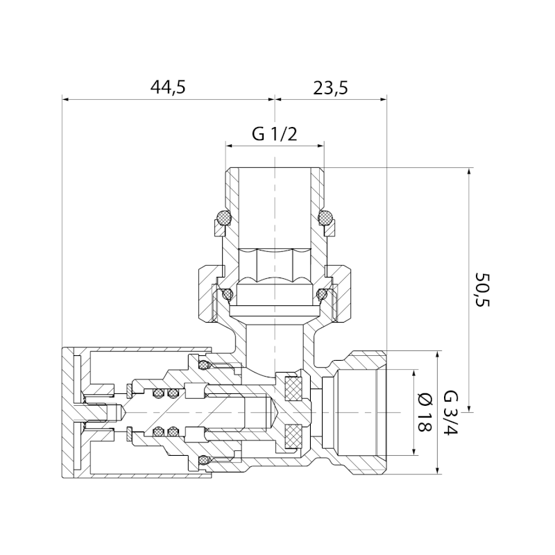 C-START připojovací sada ventilů ruční rohová, bílá SC237W