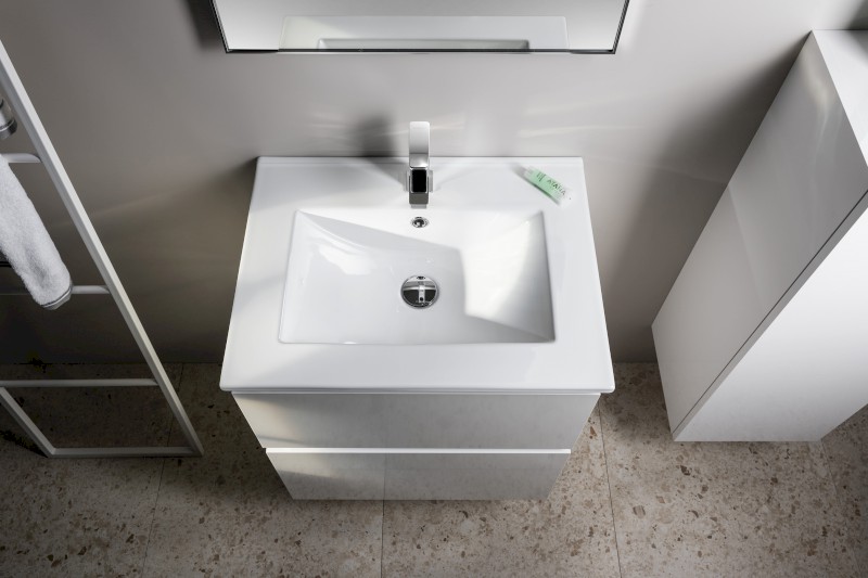 EZARA umyvadlová skříňka 59,2x64x46cm, dub stříbrný EZ601-1111