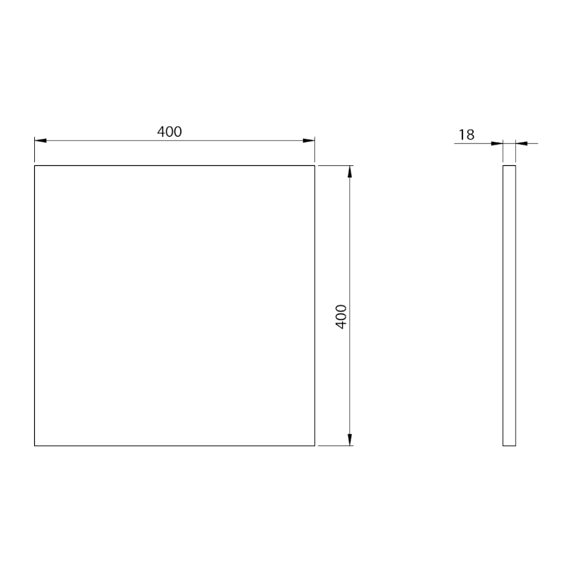 Deska DTDL 40x1,8x40cm, borovice rustik DT040-1616