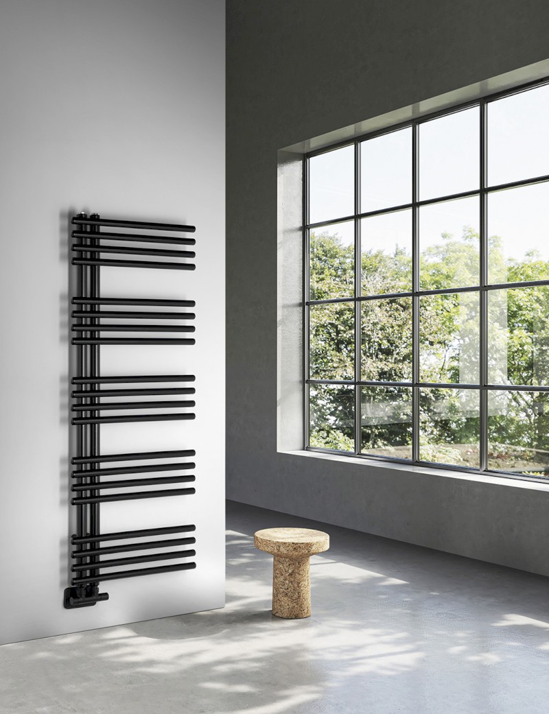 NYMPHA otopné těleso 500x1250mm, černá mat LLN125B