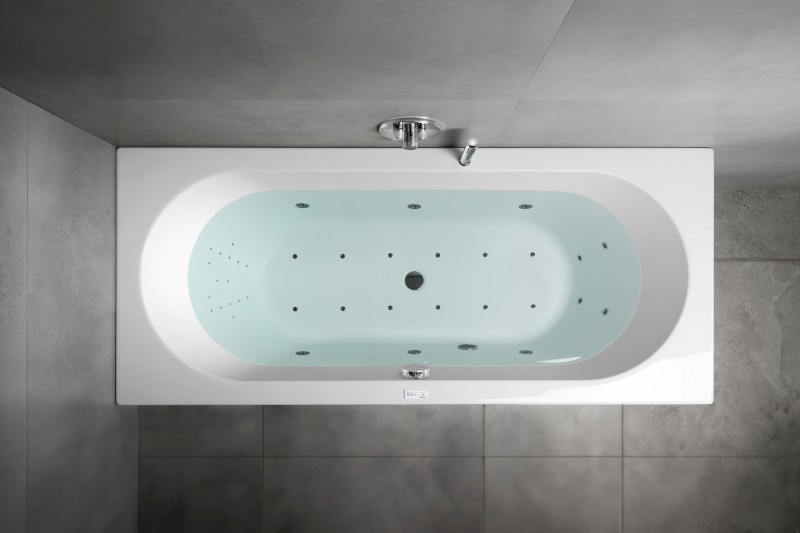 VIVA B hydromasážní vana, 175x80x47cm, Highline Hydro-Air, chrom 88119.6010