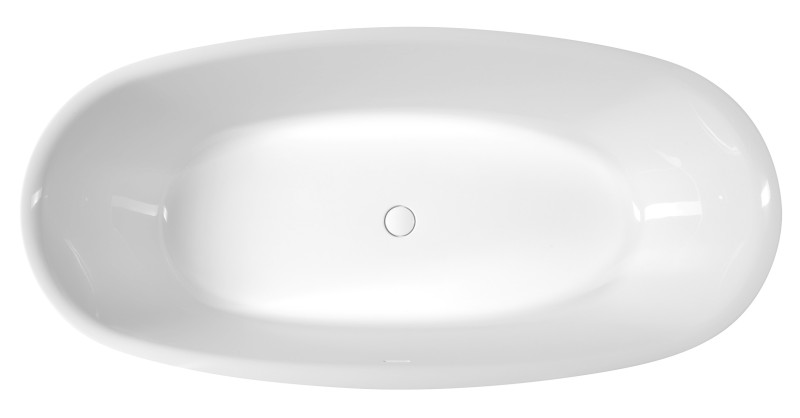 FLORINA volně stojící vana litý mramor, 170x80x61cm, bílá 93858