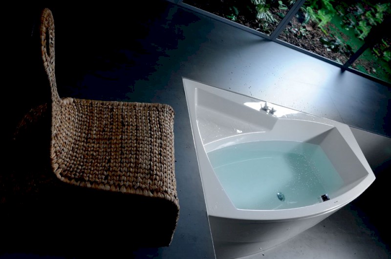 EVIA R asymetrická vana 170x100x47cm, bílá 22611