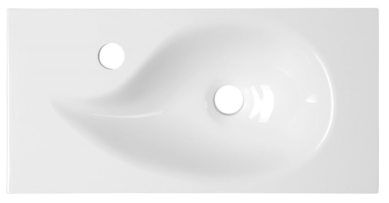 AQUA umývátko 50,5x25cm, litý mramor, bílá 10053