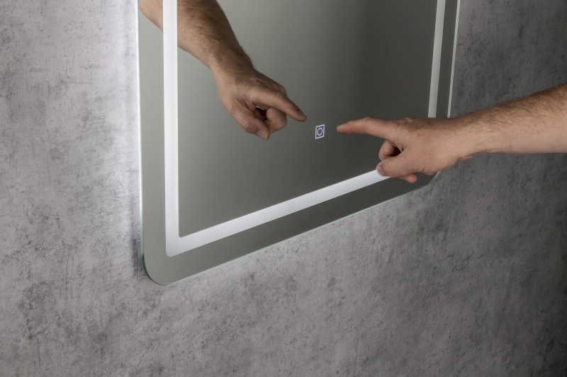 SALICA zrcadlo s LED osvětlením 60x80cm, dotykový senzor, stmívatelné SC080