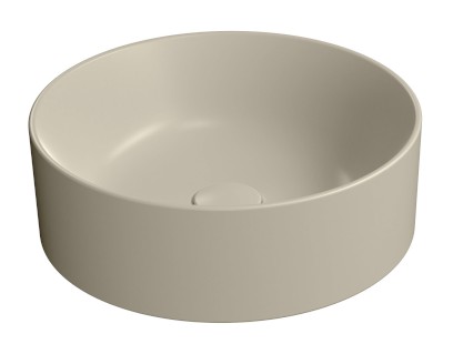 KUBE X keramické umyvadlo na desku, průměr 40cm, creta mat 942608