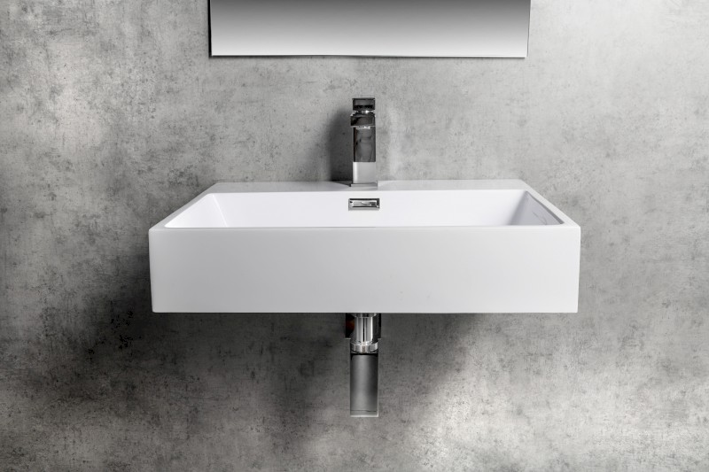 AQUATIC umyvadlo, litý mramor, 60x46cm, bílá AT060