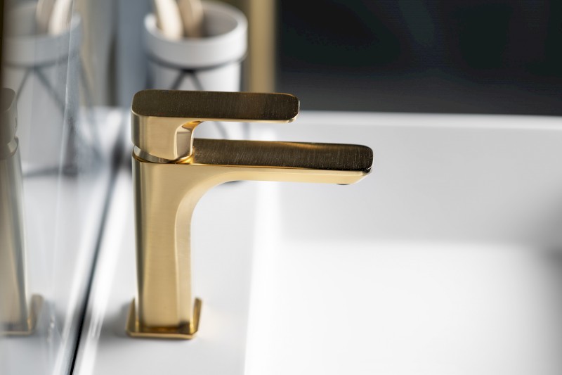 SPY stojánková umyvadlová baterie, zlato mat PY02/19