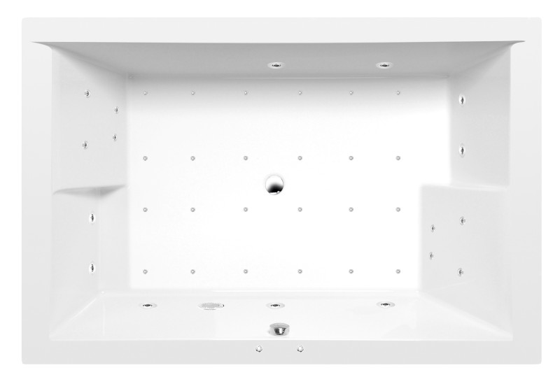 DUPLA hydromasážní vana, 180x120x54cm, Active Hydro-Air, chrom 13611.2010