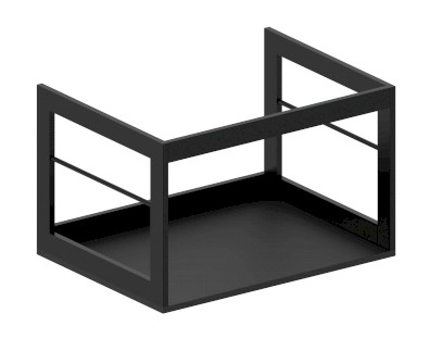 PURA konstrukce pod umyvadlo 62x46cm, černá mat MSP6228