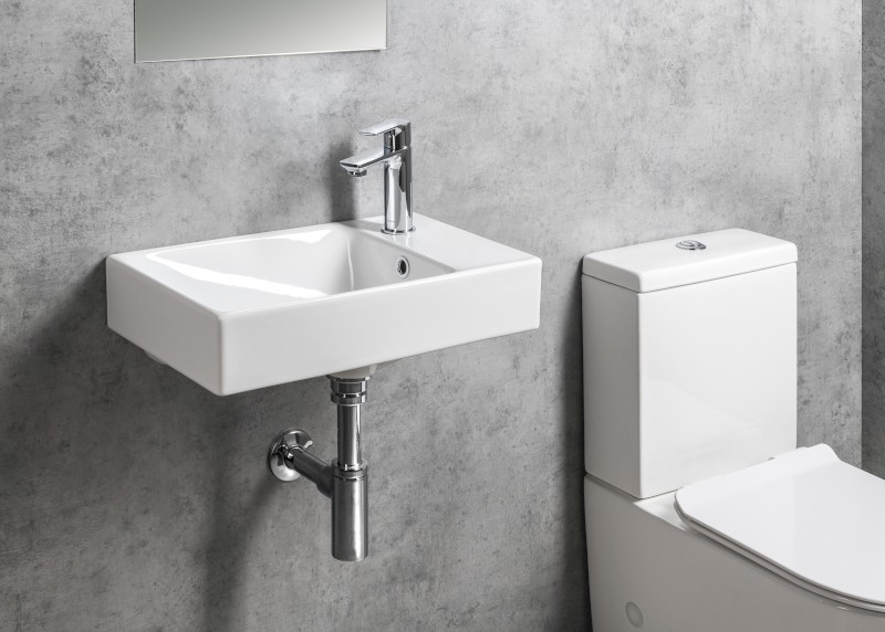 NUALI keramické umývátko 50x30cm, baterie vpravo, bílá TU0129