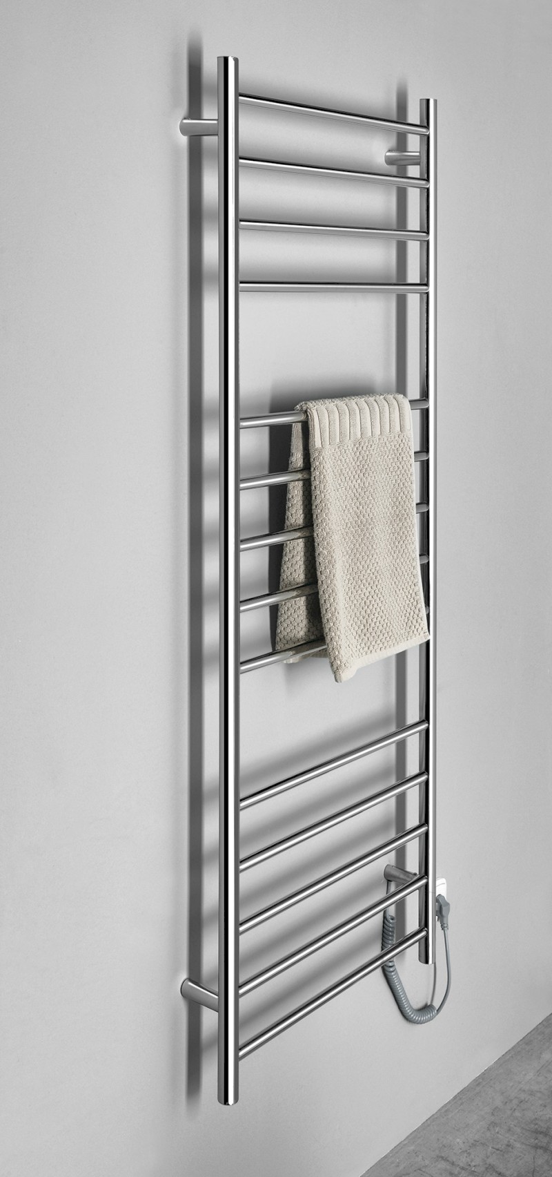 REDONDO elektrický sušák ručníků, kulatý, 600x1500 mm, 130 W, nerez lesk ER250V