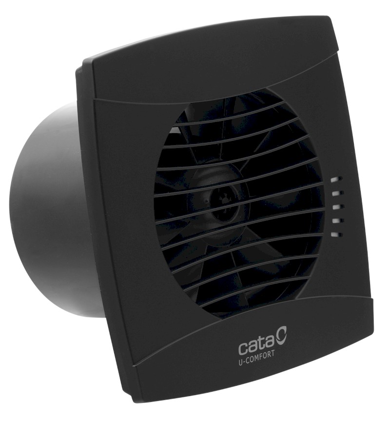 UC-10 TH koupelnový ventilátor axiální s automatem, 8W, potrubí 100mm, černá 01202200