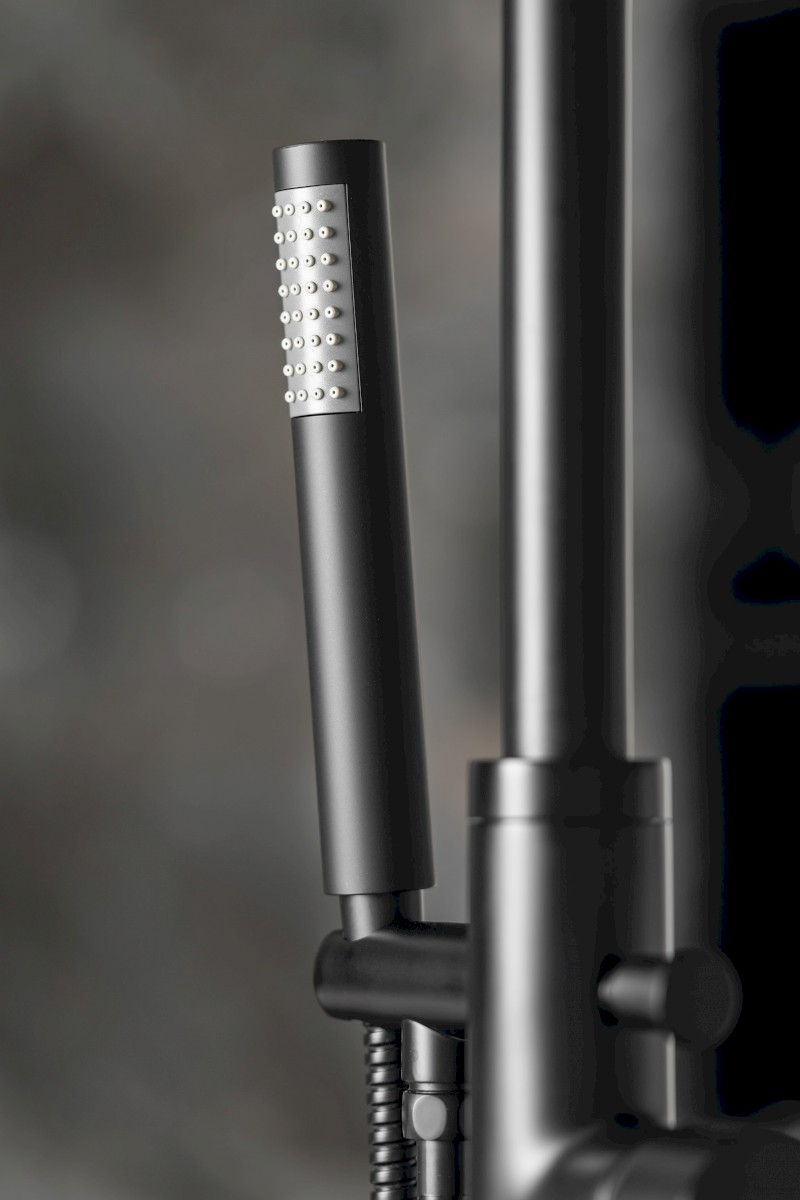 CETO vanová baterie s připojením do podlahy, černá mat BV357B