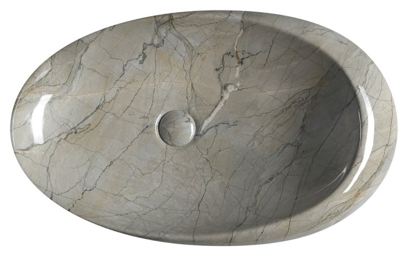 DALMA keramické umyvadlo na desku, 68x44cm, grigio MM313