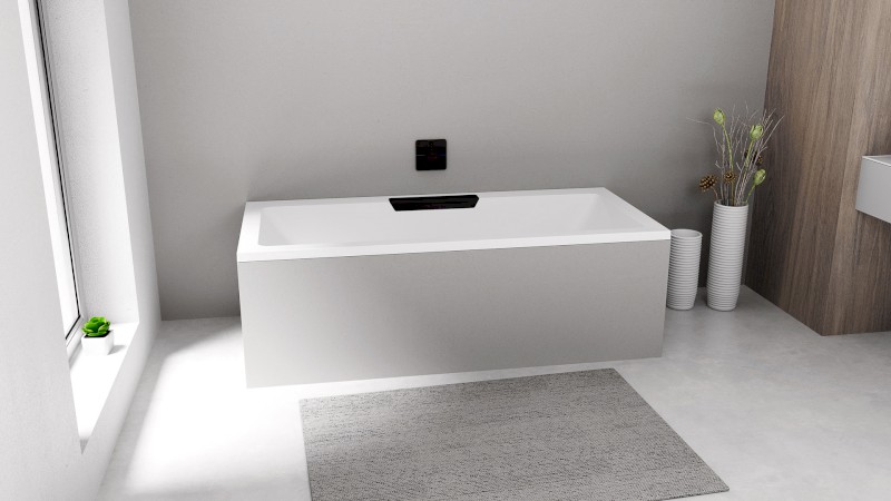 CASCATA obdélníková vana 185x85x45cm, kaskáda černá 73836.102