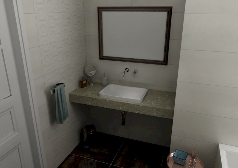 TAILOR rockstone deska 130x50 cm, provedení límce F TR130F