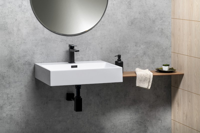 AQUATIC umyvadlo, litý mramor, 60x46cm, bílá AT060