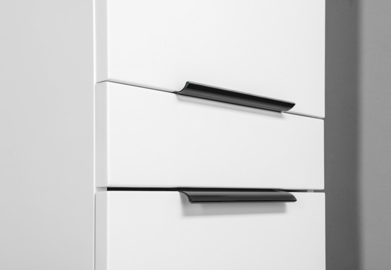 AKIRA vysoká skříňka 180x40x30cm, bílá AK180