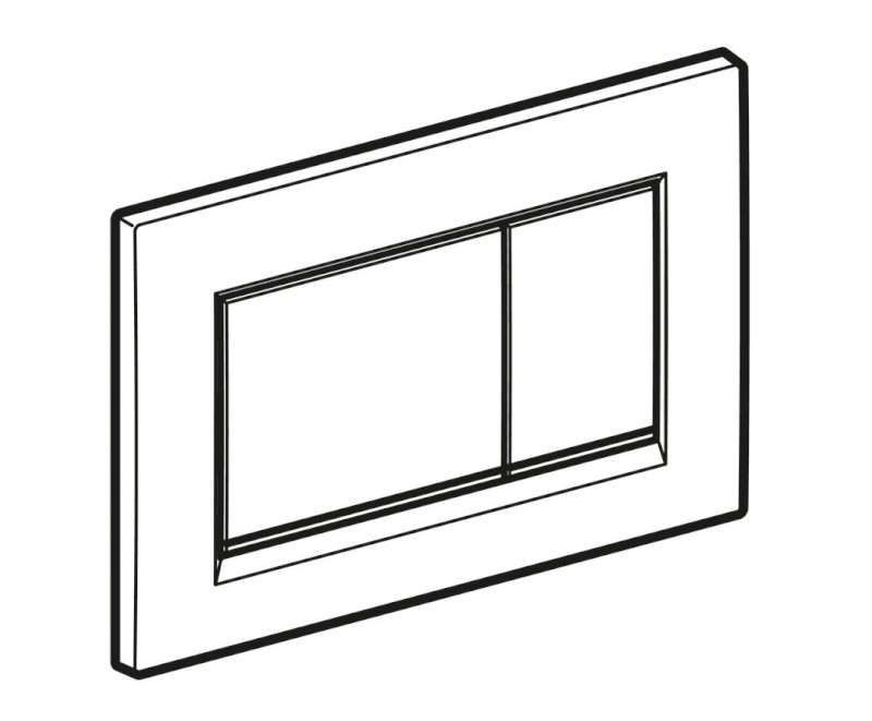 GEBERIT SIGMA30 ovládací tlačítko, černá lesk/chrom 115.883.KM.1
