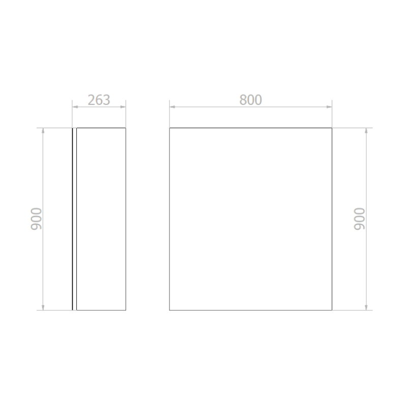 BASIC zrcadlová skříňka 80cm s automatickým dávkovačem mýdla a senzorovým osoušečem rukou MUM000120
