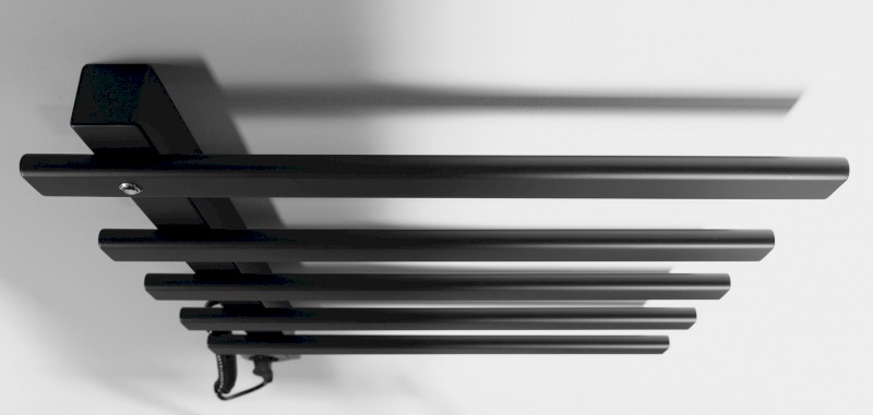 ELCOR elektrický sušák ručníků 480x520x50 mm, 63 W, černá mat EB530