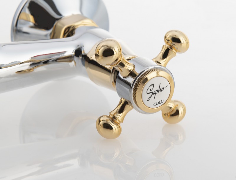 ANTEA nástěnná baterie, horní ramínko, chrom/zlato 3362