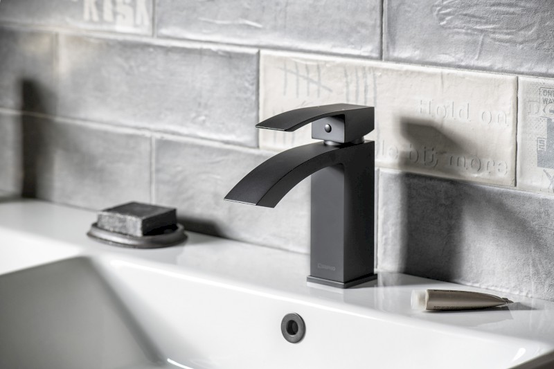 GINKO 25 stojánková umyvadlová baterie, černá mat 1101-06B