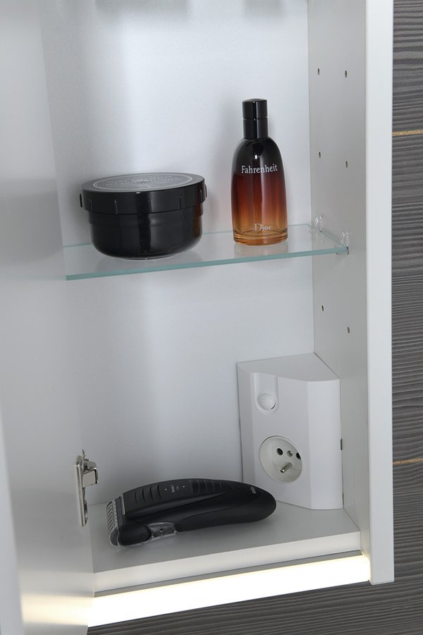 BATU galerka 80x71x15cm, 2x LED osvětlení, bílá lesk 1141131