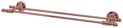 PERLA dvojitý držák ručníků 645mm, růžové zlato PE0127