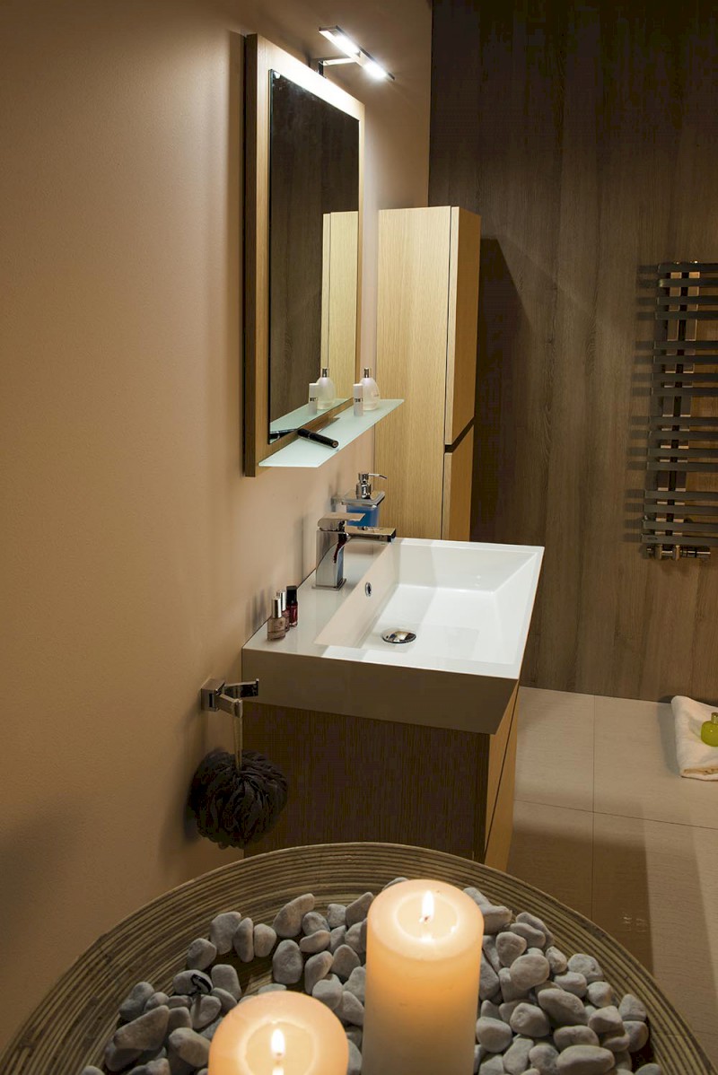 TREOS zrcadlo v rámu 75x50cm, černá mat TS750-3535