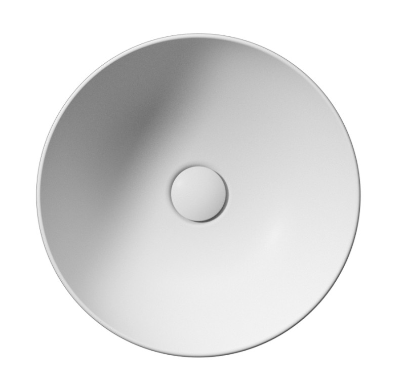 NUBES keramické umyvadlo na desku průměr 40cm, bílá mat 903909