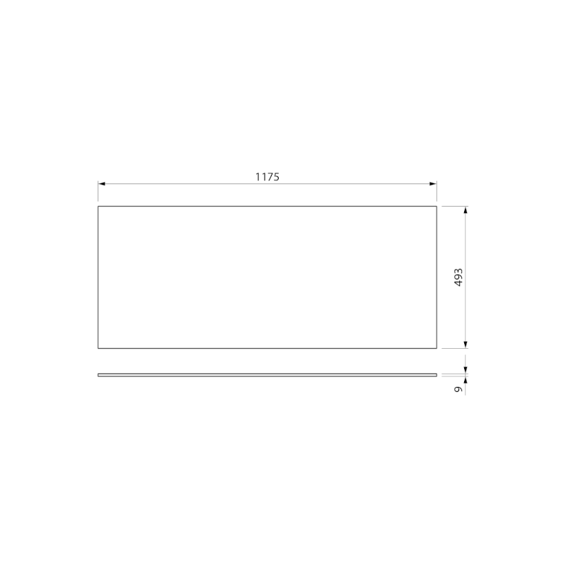 NELIO keramická deska Blanco 117,5x0,9x49,3cm, bílá mat KD010W