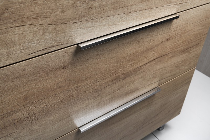 CIRASA umyvadlová skříňka 69,8x75x46cm, 3x zásuvka, dub Alabama CR731-2222