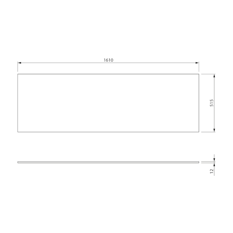 SKA deska Rockstone 161x1,2x51,5cm, bílá mat NR660-0101