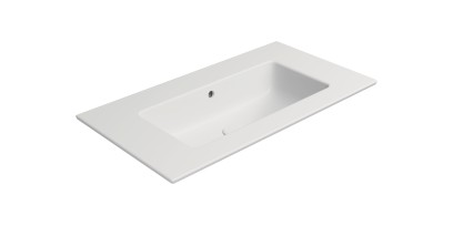 PURA keramické umyvadlo Slim 82x46cm, bez otvoru, bílá mat 8885009