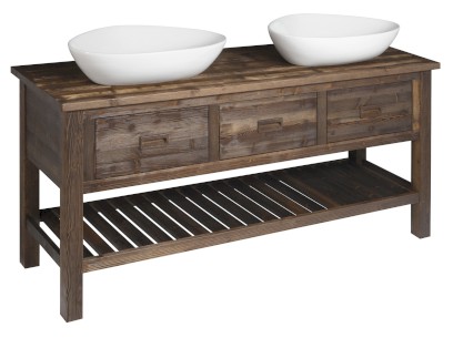 BRAND umyvadlová skříňka 160x73x50cm, mořený smrk BA161S