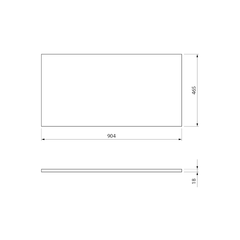 Deska DTDL 90,4x1,8x46,5cm, dub Alabama CR091-2222