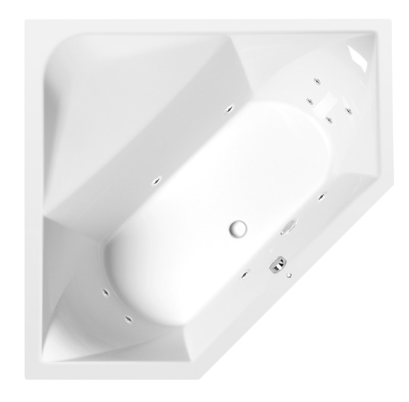 FLOSS hydromasážní vana, 145x145x50cm, Active Hydro, chrom 98611.1010