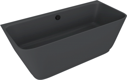 SKYLLA nástěnná stojící vana litý mramor 170x75x60cm, antracit mat 72430.51