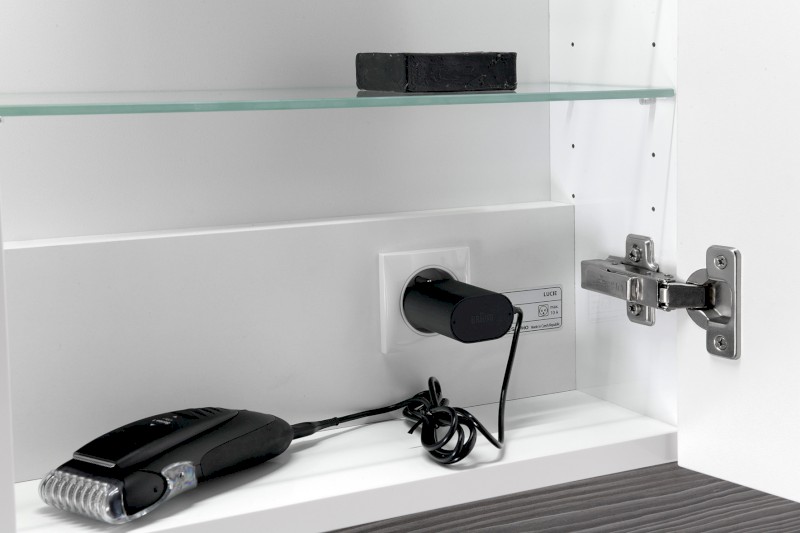 LUCIE galerka s LED osvětlením, 55x70x17cm, bílá LU055-0030